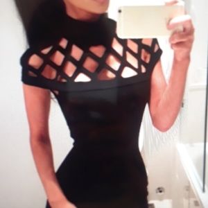 Woman sexy black dress